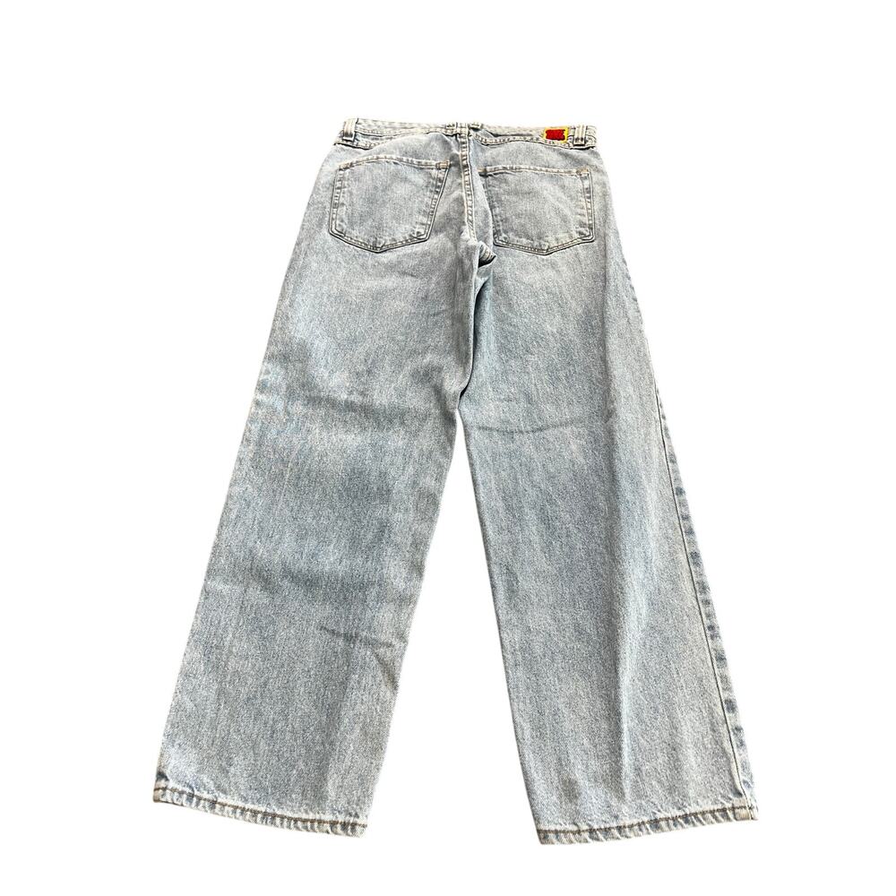 Empyre Jeans Size 32 Light Blue Denim Acid Wash Low-Rise Straight Leg Zip Fly - Picture 3 of 6